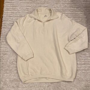 Aerie Cream Half-Zip Oversized Sweater Sz XS